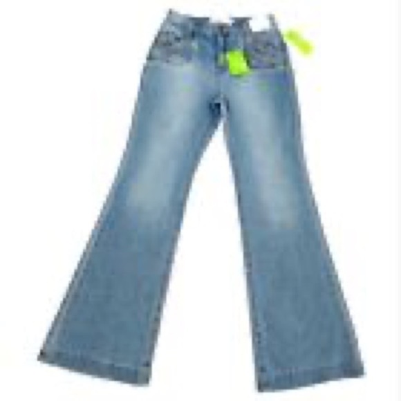 Sam Edelman NWT Women’s size 31 lattice pocket Bay trouser denim flare jeans - Picture 8 of 11